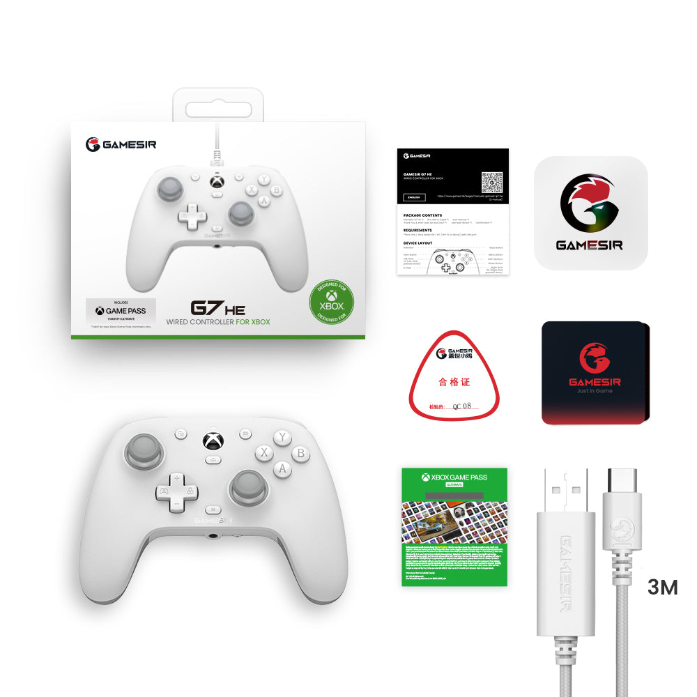 GameSir G7 HE Xbox Wired Controller - White