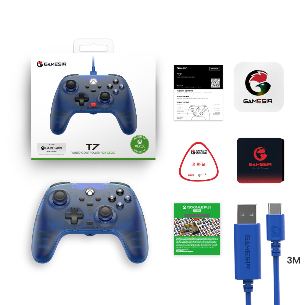 GameSir T7 Xbox Wired Controller - Blue
