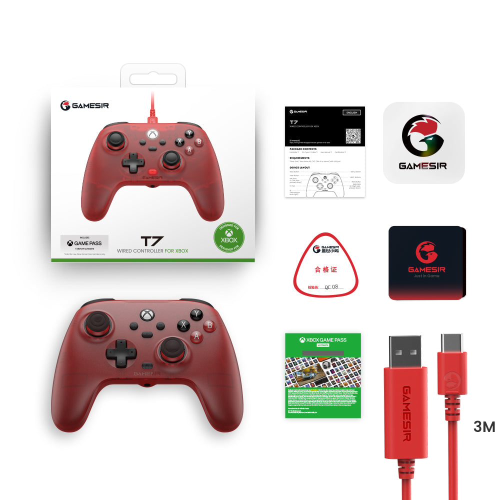 GameSir T7 Xbox Wired Controller - Red